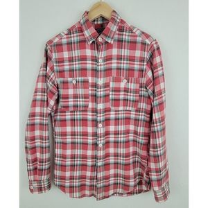 J Crew XS red plaid shirt